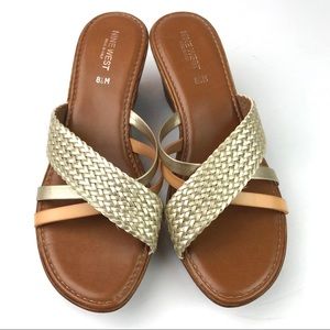 Nine West | Gold Beachhouse Italian Wedge Sandals